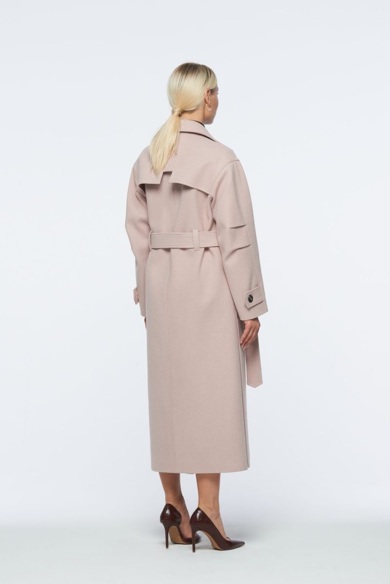 Пальто М-652 розовое